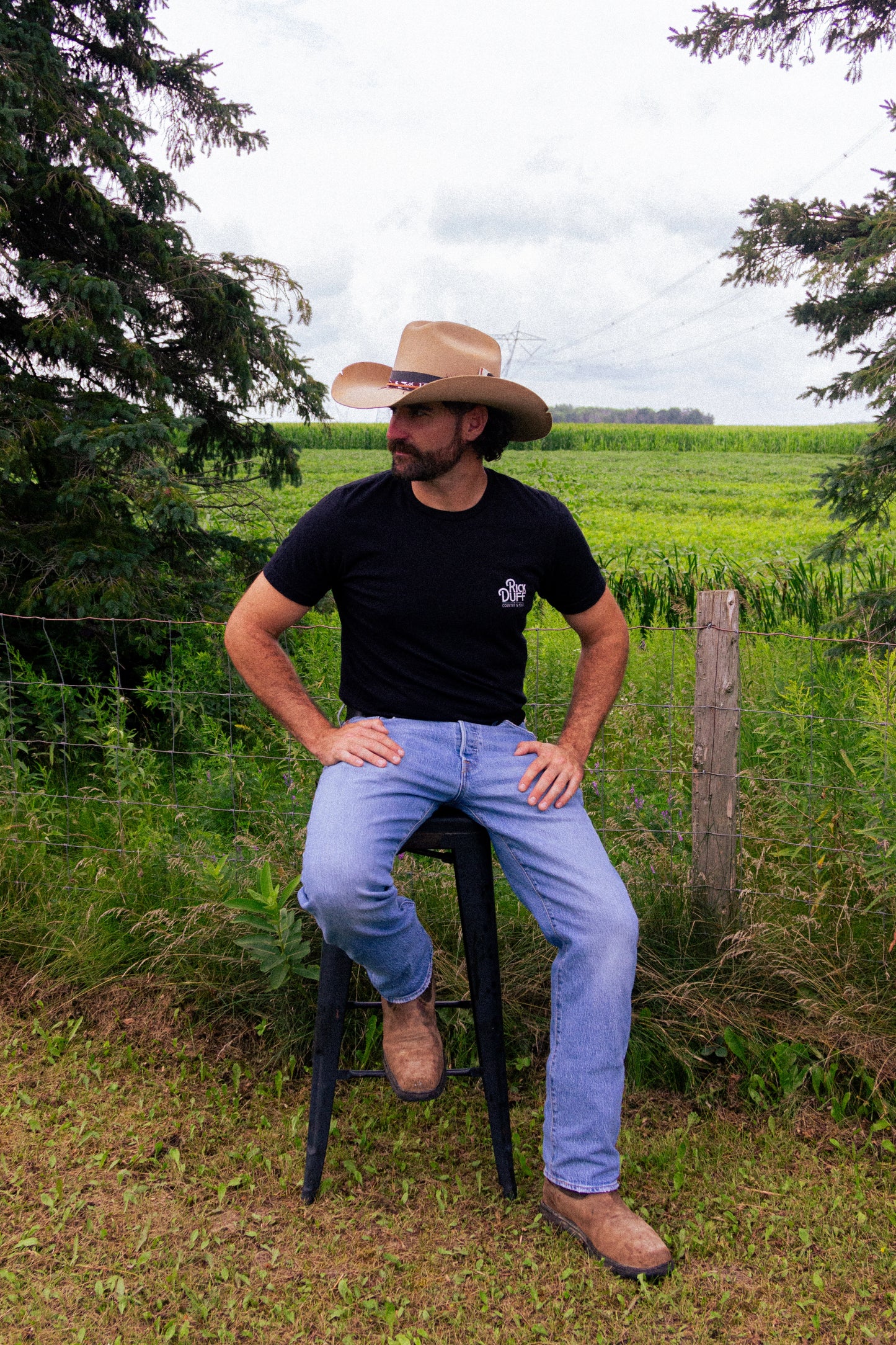 Cowboy portrait - T-shirt Rick Duff - 100% Coton