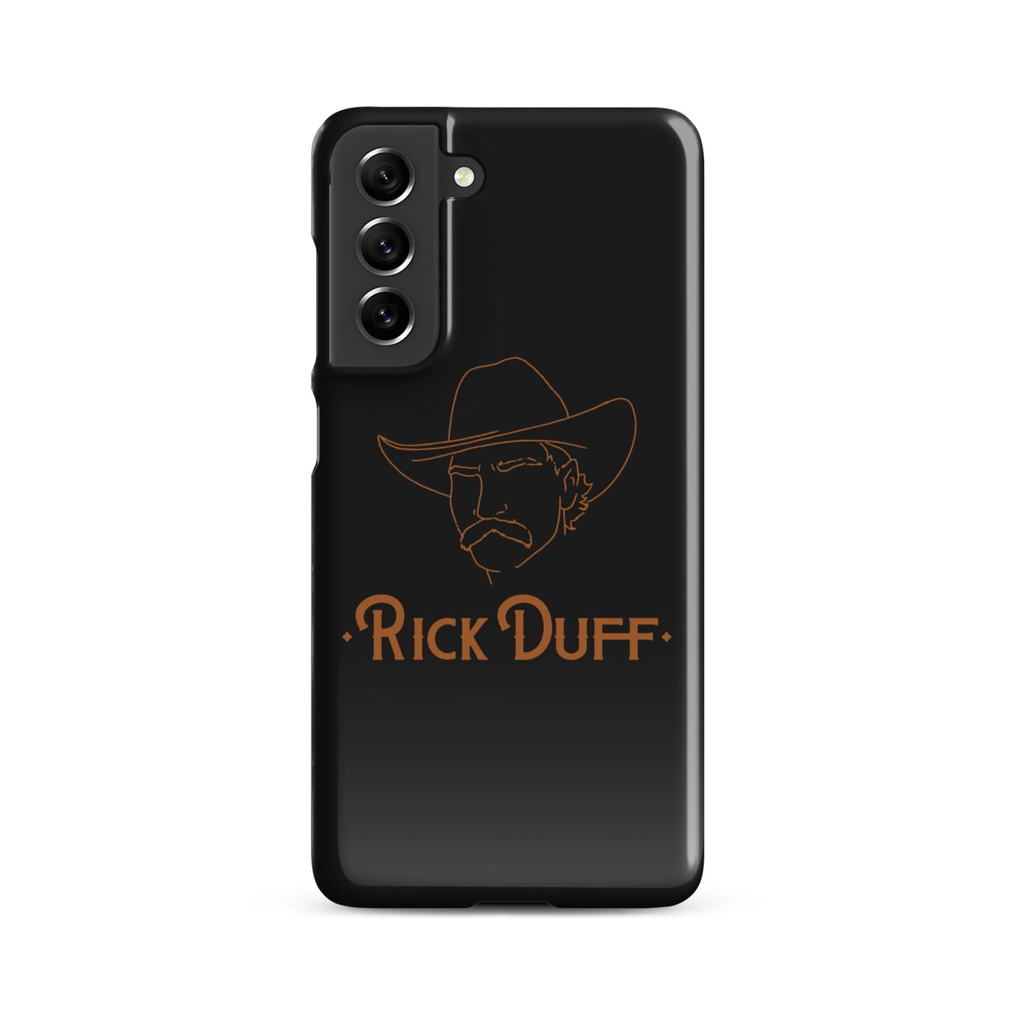 Cowboy Portrait - Black - Samsung Phone Case - Rick Duff