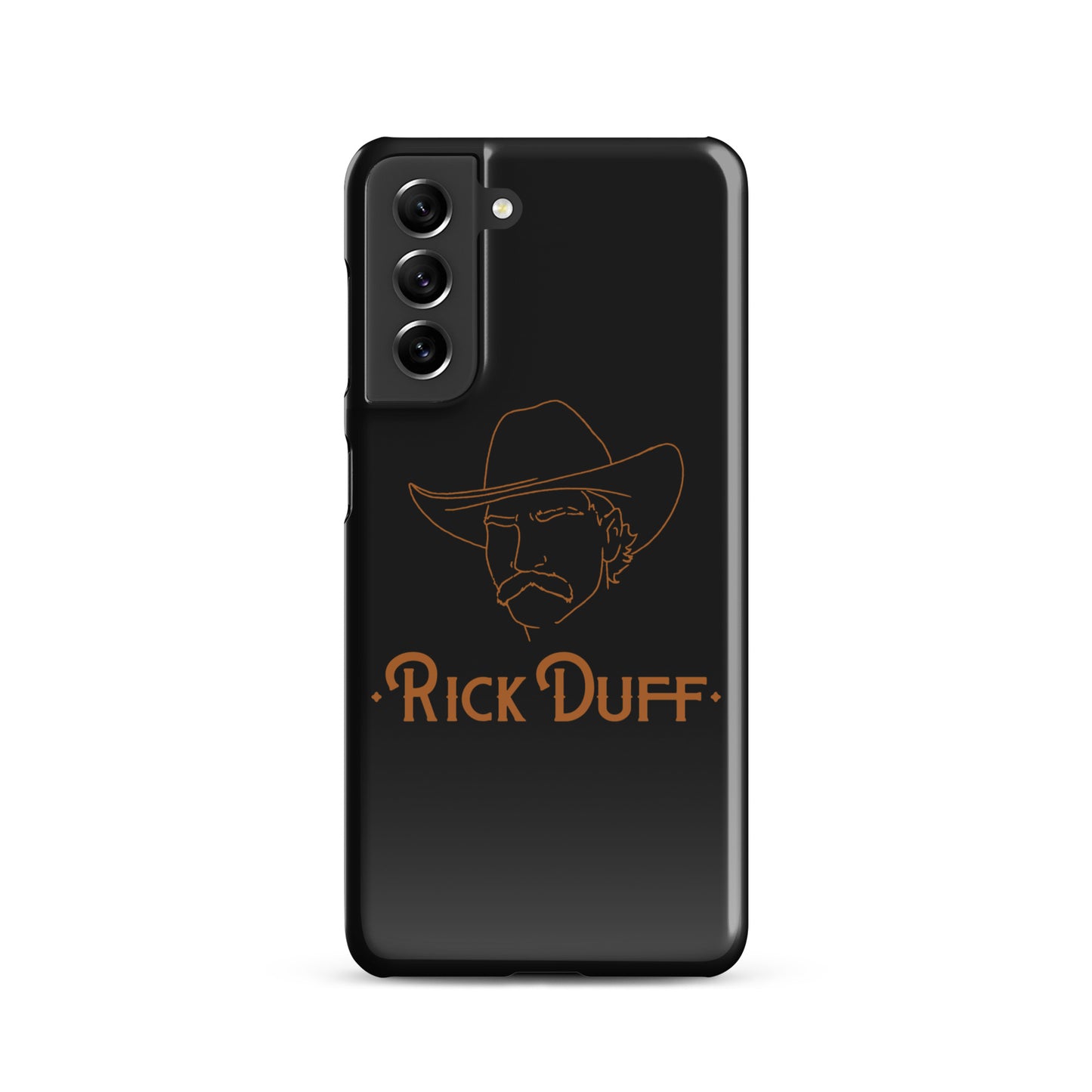 Cowboy Portrait - Black - Samsung Phone Case - Rick Duff