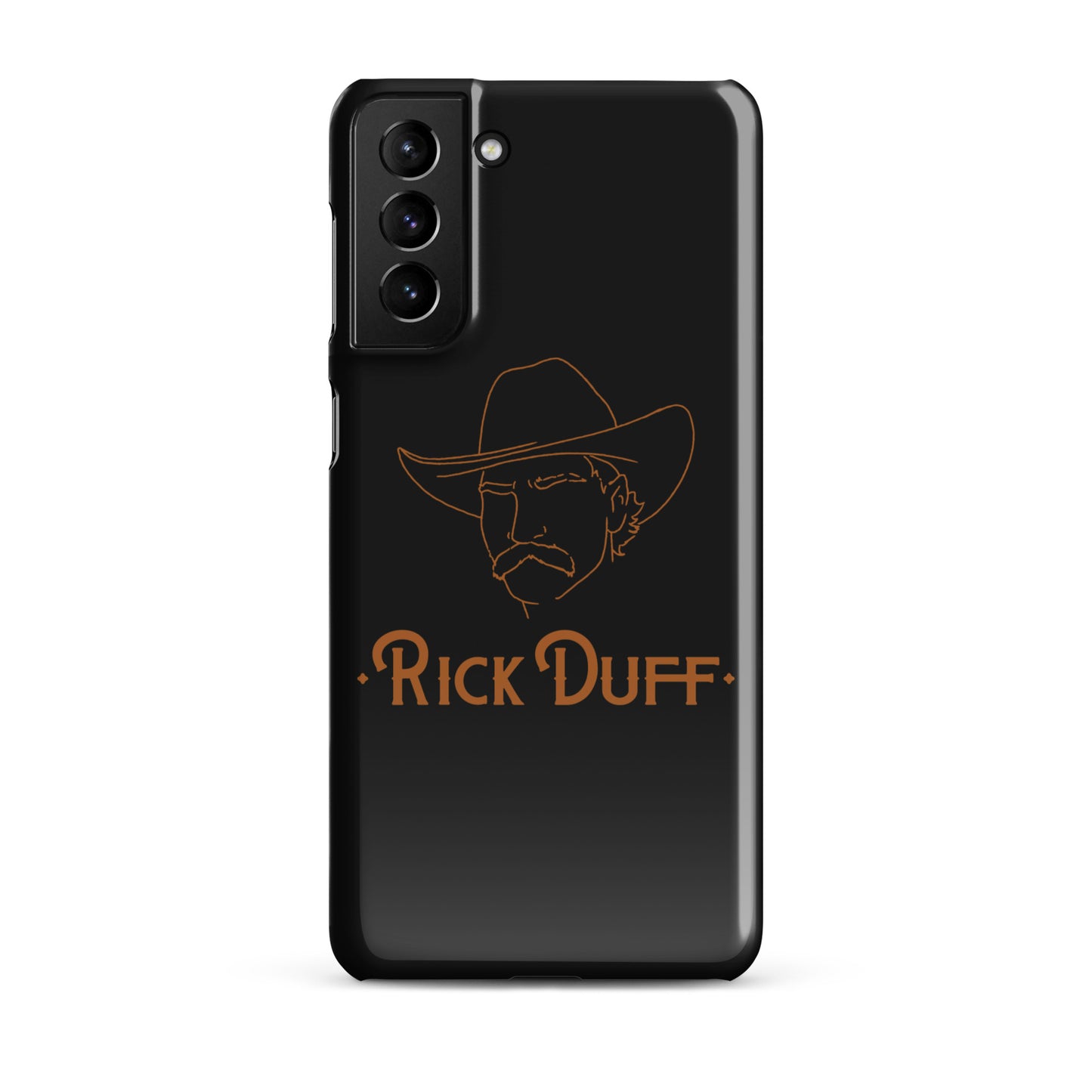 Cowboy Portrait - Black - Samsung Phone Case - Rick Duff