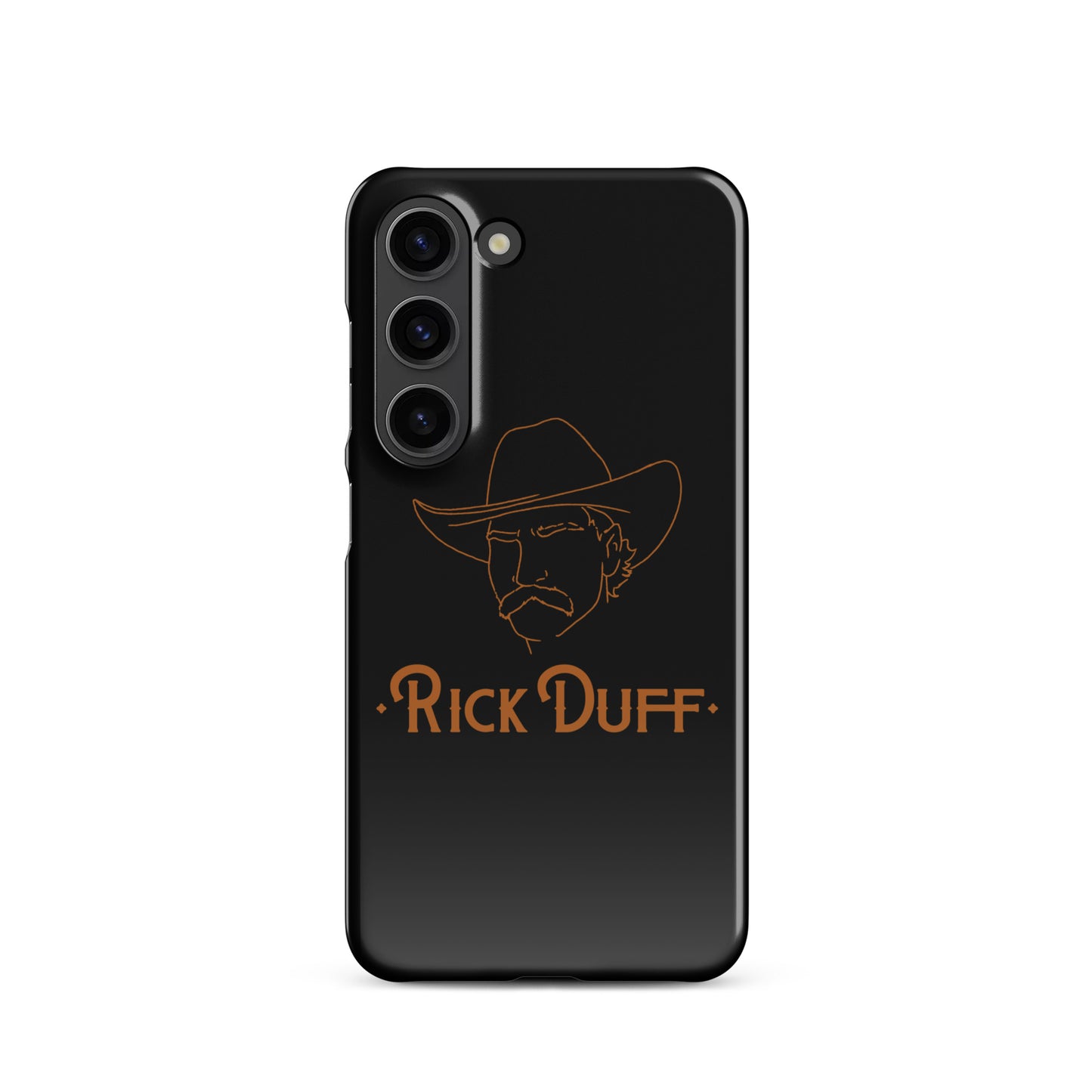 Cowboy Portrait - Black - Samsung Phone Case - Rick Duff