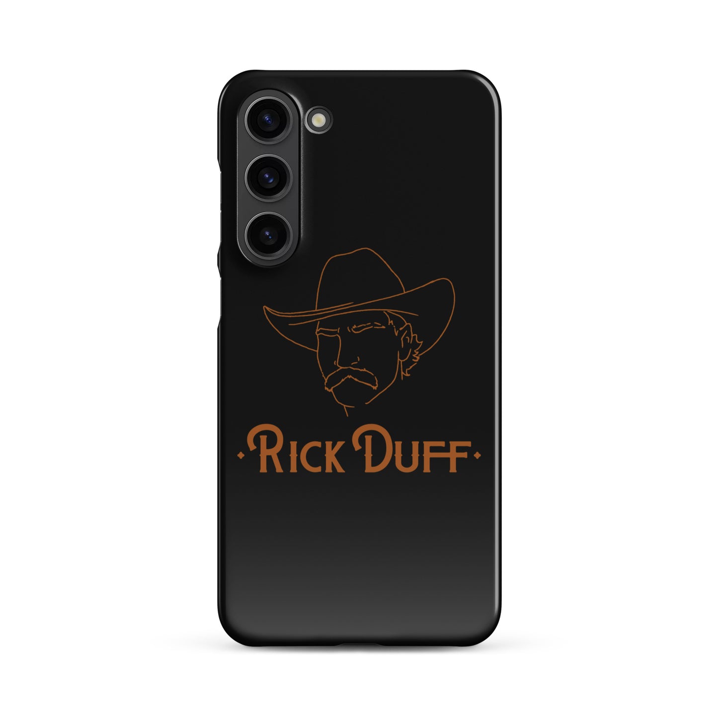 Cowboy Portrait - Black - Samsung Phone Case - Rick Duff