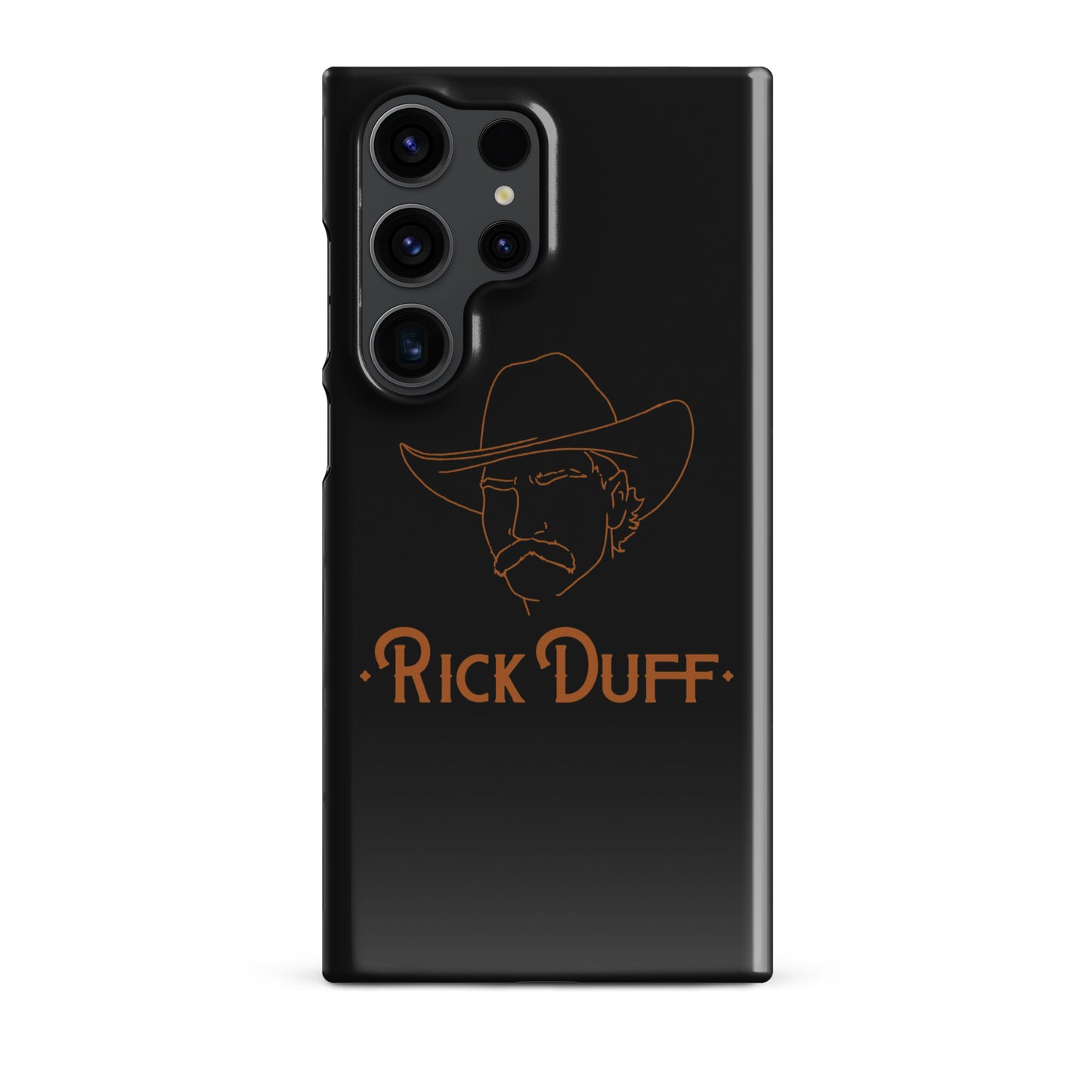 Cowboy Portrait - Black - Samsung Phone Case - Rick Duff