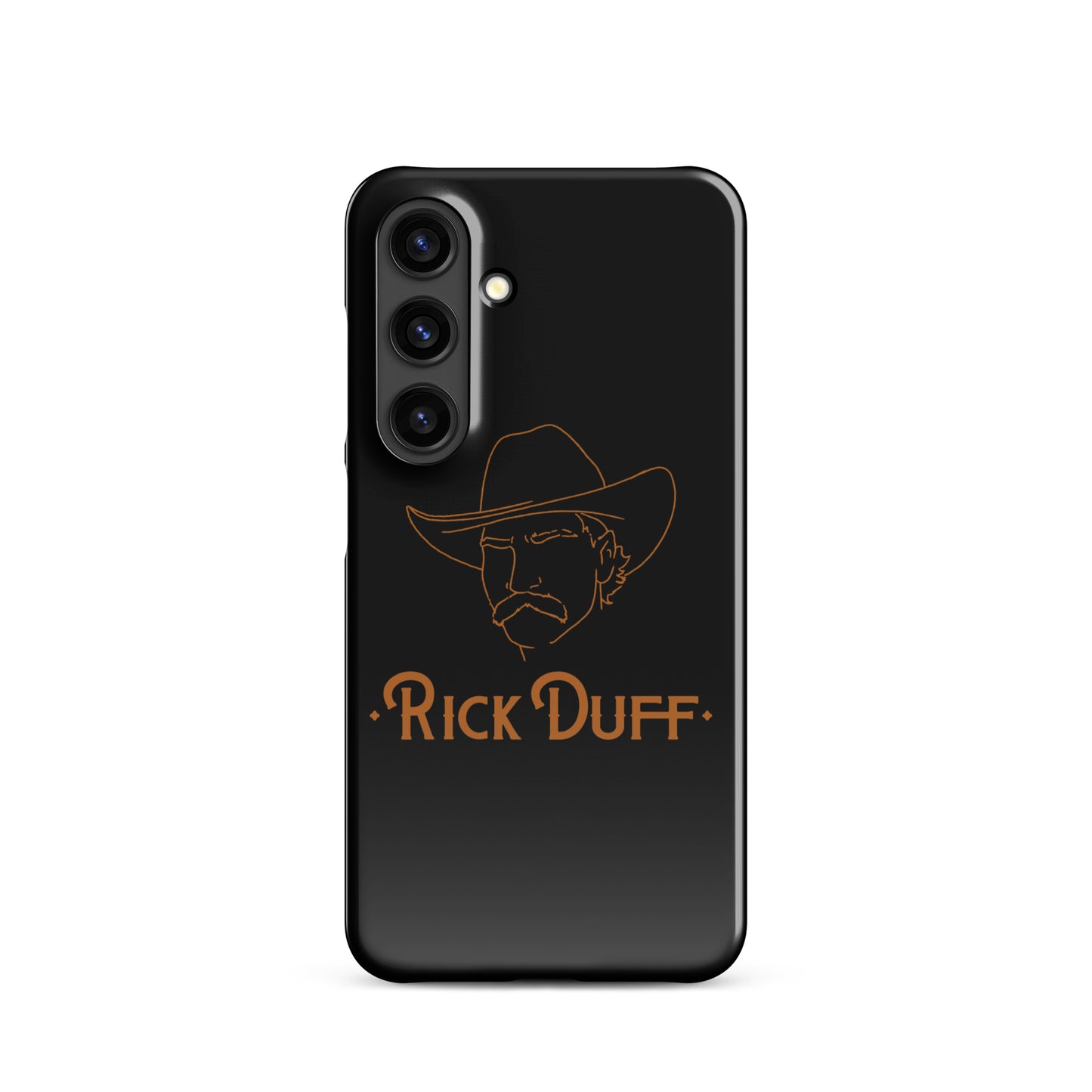 Cowboy Portrait - Black - Samsung Phone Case - Rick Duff