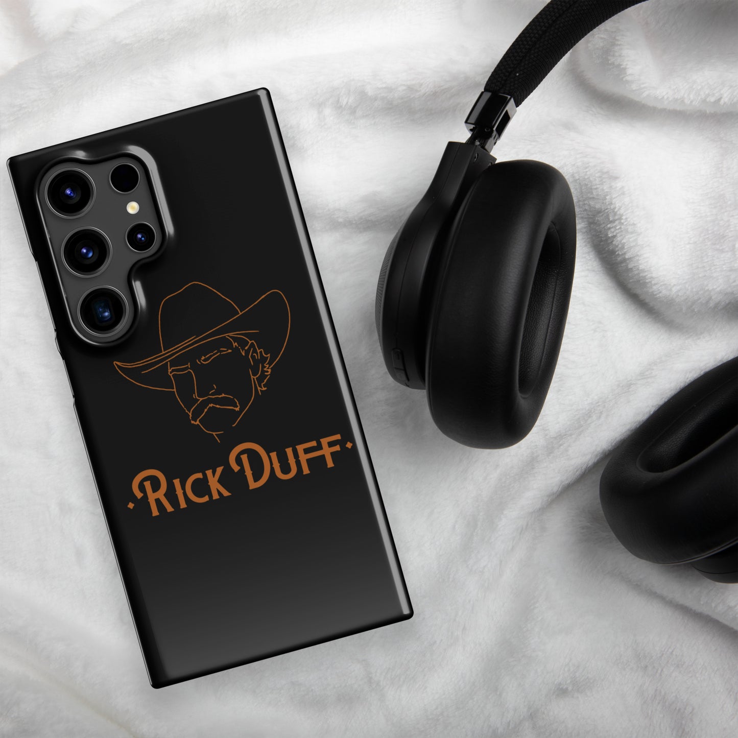 Cowboy Portrait - Black - Samsung Phone Case - Rick Duff