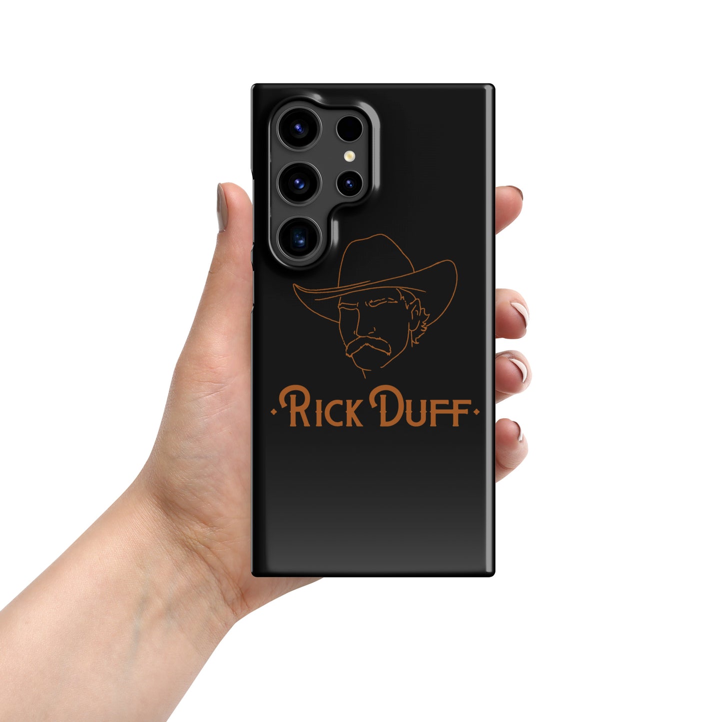 Cowboy Portrait - Black - Samsung Phone Case - Rick Duff